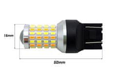 motoLEDy W21/5W LED žiarovka 7443 12V CANBUS bielo-oranžová dvojfarebná malá 1000lm