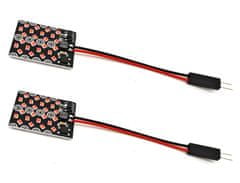 motoLEDy Panel 24 LED 12V T10, SV8.5, T4W CANBUS 1000lm červená