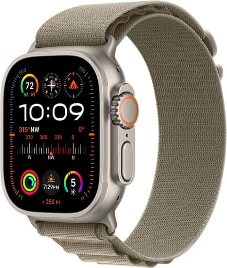 Apple Watch Ultra 2, Alpine Loop, Olive, Medium