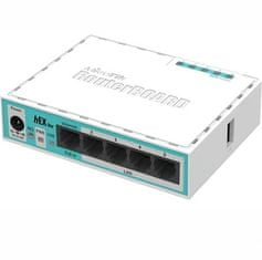 Mikrotik RouterBOARD RB750r2, hEX lite, ROS L4, 5xLAN, montážna krabica, napájací adaptér