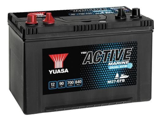 Yuasa EFB 90Ah Autobatéria 12V , 700A , M27-EFB