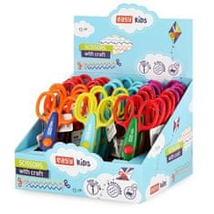 EASY Kids Detské ozdobné nožnice 13 cm, 24 ks v balení, 6 vzorov / farieb