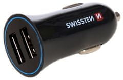 SWISSTEN Swissten Cl Adaptér 2,4A Power 2X Usb + Kábel Usb-C