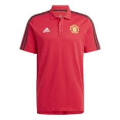 Adidas Polo MANCHESTER UNITED 3-Stripes red Velikost: M