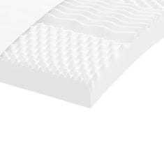 Petromila vidaXL Penový matrac biely 160x200 cm 7 zón tvrdosť 20 ILD
