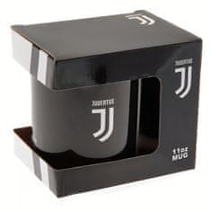 FAN SHOP SLOVAKIA Keramický hrnček Juventus Turín FC, Slogan, čierno-biely, 320ml