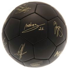 FAN SHOP SLOVAKIA Futbalová lopta Manchester City FC, Zlaté podpisy, Čierny, Veľ. 1