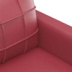 Petromila vidaXL 2-dielna sedacia súprava s vankúšmi vínovočervená umelá koža
