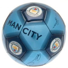 FAN SHOP SLOVAKIA Futbalová Lopta Manchester City FC, Podpisy, Modrá, Veľ. 5
