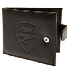 FAN SHOP SLOVAKIA Kožená peňaženka Arsenal FC, Čierna, Ochrana RFID, 11x10,5 cm