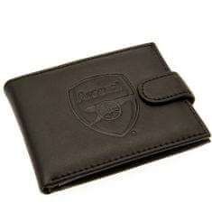 FAN SHOP SLOVAKIA Kožená peňaženka Arsenal FC, Čierna, Ochrana RFID, 11x10,5 cm