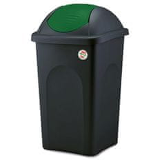 STREFA Odpadkový kôš MULTIPAT 60 l, plastový, zelené veko