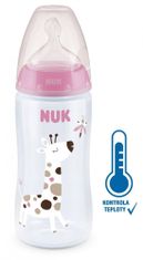 Nuk FC+ fľaša s kontrolou teploty 300 ml - ružová