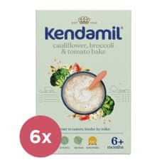 Kendamil 6x Kaša mliečna s brokolicou, karfiolom a paradajkami (150 g), 6m+