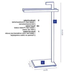 Kela Stojan na uteráky Dub kov čierna KL-24261