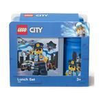 LEGO Box desiatový 20 x 17,3 x 7,1 cm + fľaša 390 ml, PP + silikón CITY sada 2diel.