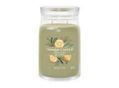 Yankee Candle Sage & Citrus sviečka 567g / 2 knôty (Signature veľký)