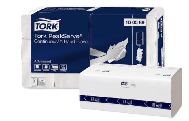 Zewa Uteráky Tork papierové nadväzujúce PeakServe biela H5 3240ks - 1krt