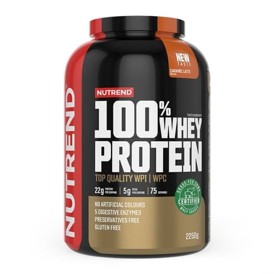 Nutrend Nápoj 100% WHEY PROTEIN 2250g čokoláda + kakao