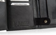 Betlewski Pánska kožená peňaženka Large ETPM-KZ-62 BLACK