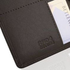 Betlewski Pánska kožená tenká peňaženka RFID BPM-BH-M1 C.BRONZE
