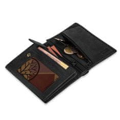 Betlewski Pánska čierna kožená peňaženka BPM-HT-575 BLACK