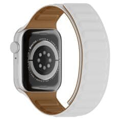 Techsuit Remienok na hodinky (W035) - Apple Watch 1/2/3/4/5/6/7/8/SE/SE 2 (38/40/41 mm) - Biely