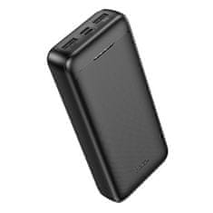 Hoco Power Bank Smart (J111A) - 2x USB, Type-C, Micro-USB with LED for Battery Check, 2A, 20000mAh - Black