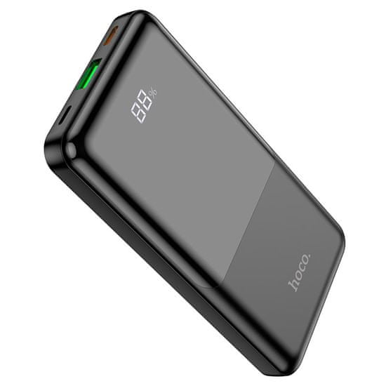 Hoco Power Bank Shell (Q9) - USB, Type-C, Lightning, Digital Display, Fast Charging, QC3.0, PD20W, 2A, 10000mAh - Black