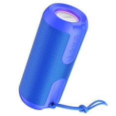 Hoco Wireless Speaker Artistic Sports (BS48) - Bluetooth 5.1, FM, TF Card, U Disk, RGB Lights, 10W, 1200mAh - Blue