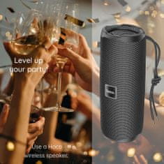 Hoco Wireless Speaker Vocal (HC16) - TWS, Waterproof, with Dual Dynamic Units 360°, Bluetooth 5.3, 10W - Black