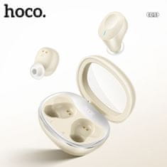 Hoco Wireless Earbuds (EQ3) - TWS, Bluetooth 5.3, LED Digital Display - White