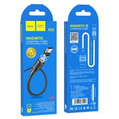 Hoco Nabíjací kábel Sereno (X52) - magnetický konektor, USB-A na USB typu C, 12 W, 2,4 A, 1,0 m - čierny