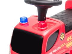Lean-toys Vozidlo Ride-on hasičský rebrík mydlo bublina zvuky dobíjacie