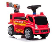 Lean-toys Vozidlo Ride-on hasičský rebrík mydlo bublina zvuky dobíjacie