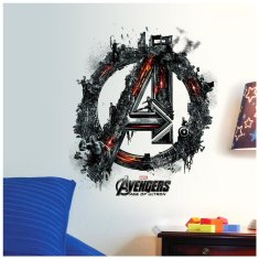 PIPPER. Samolepka na stenu "Avengers Logo" 42x35 cm