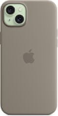 Apple Silikonový kryt s MagSafe pro iPhone 15 Plus, jílově šedá