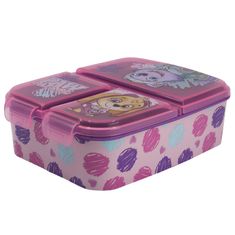 Stor Delený plastový box na desiatu PAW PATROL Pink, 74520