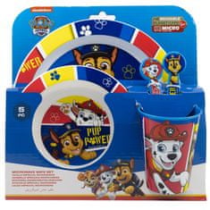 Stor Detský plastový riad, PAW PATROL Micro, tanier, miska, pohár, príbor, 74650