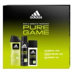 Adidas Pure Game - deodorant s rozprašovačem 75 ml + deodorant ve spreji 150 ml + sprchový gel 250 ml