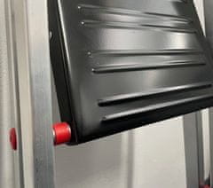 ELKOP Jednostranný hliníkový rebrík JHR 507 - čierne lakované schodnice a plošina, JHR 507