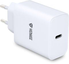 Yenkee síťová nabíječka YAC 2135, USB-C, 35W, biela