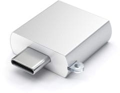 Satechi Type-C - Type A USB Adapter, strieborná