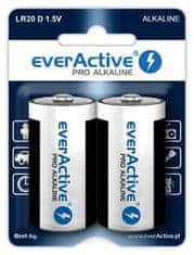 everActive Pro LR20/D alkalcké batérie 2ks/blister; EVLR20-PRO