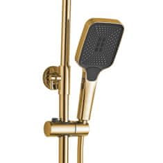 REA Sprchový set Helix tmavo zlatý - vaňová batéria, dažďová, ručná, bidetová sprcha