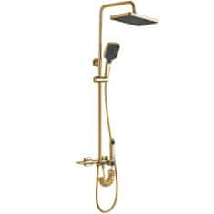 REA Sprchový set Helix tmavo zlatý - vaňová batéria, dažďová, ručná, bidetová sprcha