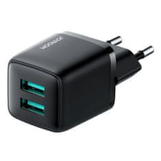 Joyroom JoyRoom – sieťová nabíjačka – 2 x USB + rýchle nabíjanie - 12W, 2,4A – Čierna KP28091