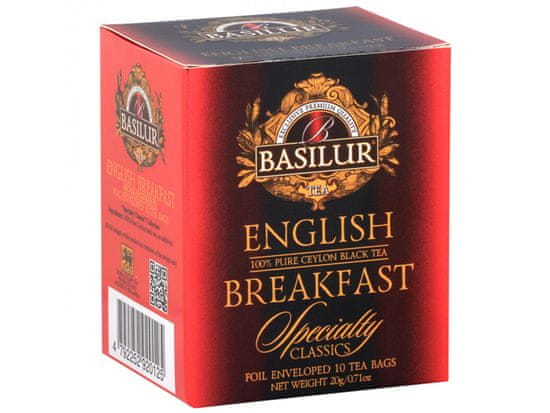 Basilur BASILUR English Breakfast - Čierny čaj vo vrecúškach, 10x2g