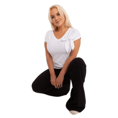 RELEVANCE Dámska blúzka s výstrihom do V plus size UMRYNA biela RV-BZ-8958.31P_402363 Univerzálne