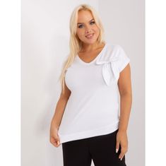 RELEVANCE Dámska blúzka s výstrihom do V plus size UMRYNA biela RV-BZ-8958.31P_402363 Univerzálne